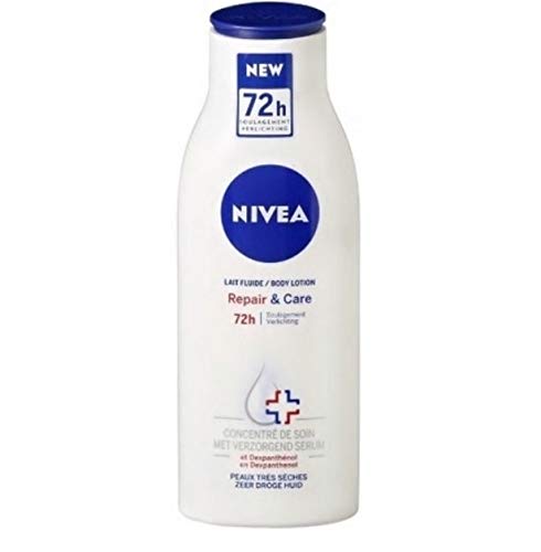 3 x NIVEA Body Lotion - Repair & Care - entlastet trockene und straffe Haut - 400 ml