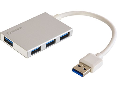 Sandberg 133-88 USB 3.0 Pocket Hub 4 Port Silber