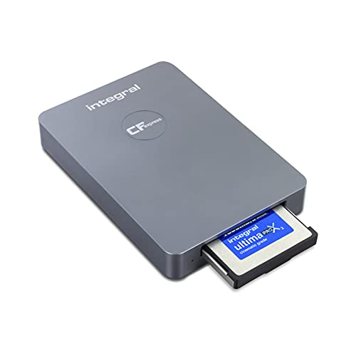 Integral USB 3.0 CFexpress Typ B 2.0 Speicherkartenleser, Übertragung von RAW 8K/4K Videos und Fotos auf Mac oder PC, Kabel im Lieferumfang enthalten (Typ C und Typ A), für professionelle Fotografen