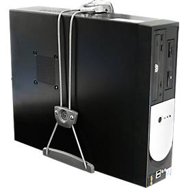 Ergotron PC Halterung Wand, Unterbau Universal CPU Holder 80-105-064 Grau Belastbar bis Gewicht=22.7 kg