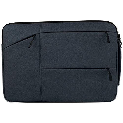 Computertasche mit Reißverschluss Universelle mehrere Taschen Tragbarer Oxford Tuch weicher beweglicher Einfache Geschäfts-Laptop-Tablette-Beutel, for 12-Zoll-und Below MacBook (Color : Navy Blue)