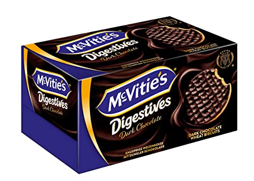 McVitie's Digestives Original Dark Chocolate 10 x 200 g – knusprige Kekse mit Schokoladenüberzug – Bisquits nach traditioneller Rezeptur – dunkle Schokolade (10 x 200 g)