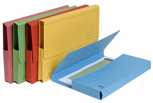 Exacompta 46970E Packung mit 100 Aktenmappen Forever, mit Verschlußkappe (Recycling-Karton 290g/qm, für DIN A4, 24,5 x 32,5 cm) 1 Pack, farbig sortiert