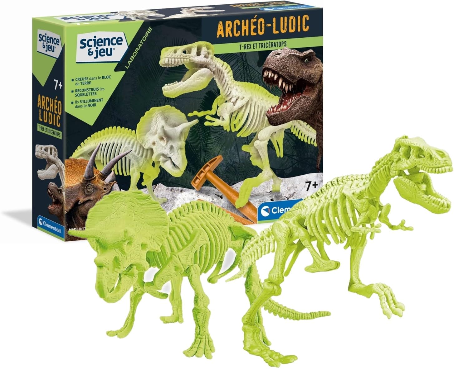 Clementoni – a1503085 – Spiel Wissenschaftliche – Trex Triceratops