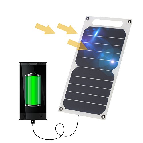 Lixada 10W Solar Panel Charger 5V USB Ports for Cell Phone High Effiency Outdoor Activities Lighting Use Portable Ultra Thin Monocrystalline Silicon