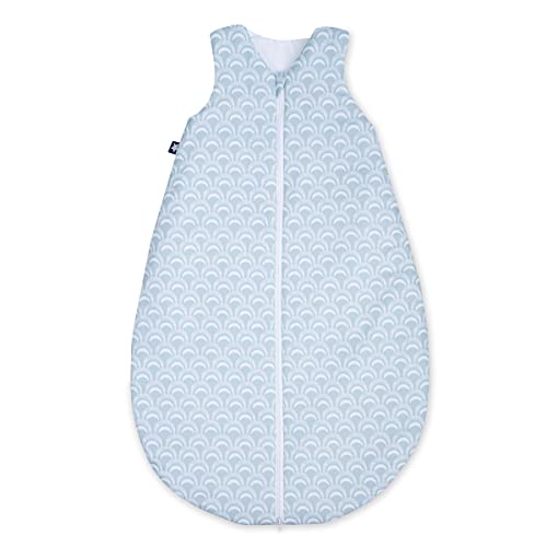 Julius Zöllner Baby Sommerschlafsack aus 100% Baumwolle, Größe 70 , 6-12 Monate, Standard 100 by OEKO-TEX, made in Germany, Wolkenbogen