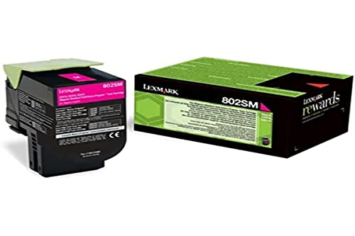 Lexmark 80C2SM0 Standard Capacity Toner Cartridge, magenta