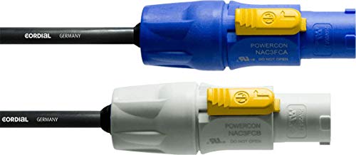 Cordial CFCA 3 FCB Strom Anschlusskabel [1x PowerCon-Stecker - 1x PowerCon-Stecker] 3 m Blau, Weiß