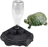 LYX Reptil Wasserbecken, Automatik-Nachfüllen Trinkwasser-Zufuhr-Brunnen Füttern Wasser-Schüssel mit Flasche for Schildkröten-Lizard Basin Reptile