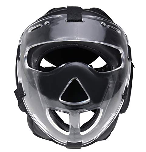 Bay Full Face Budo WP Kopfschutz mit Maske Leder PU schwarz (XL)