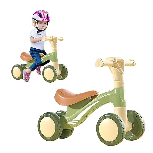 Hujinkan Kleinkindfahrrad - Weiches Kleinkinderfahrrad 4 Räder rund,Kleinkind-Aufsitzspielzeug für 1–6-jährige Jungen und Mädchen, Kleinkind-Kletterspielzeug für den Innenbereich