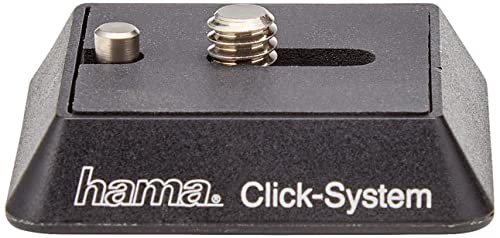 Hama Schnellkupplungsplatte für leichte Spiegelreflexkameras und Camcorder, A 1/4" Gewinde, Schwarz