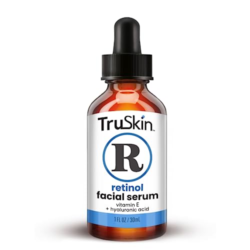 BEST Retinol Serum for Wrinkles & Fine Lines | Vitamin A + Hyaluronic Acid, Vitamin E, Organic Green Tea, Jojoba Oil - Use with TruSkin Naturals Vitamin C Anti-Aging Serum -1 fl oz by TruSkin Naturals