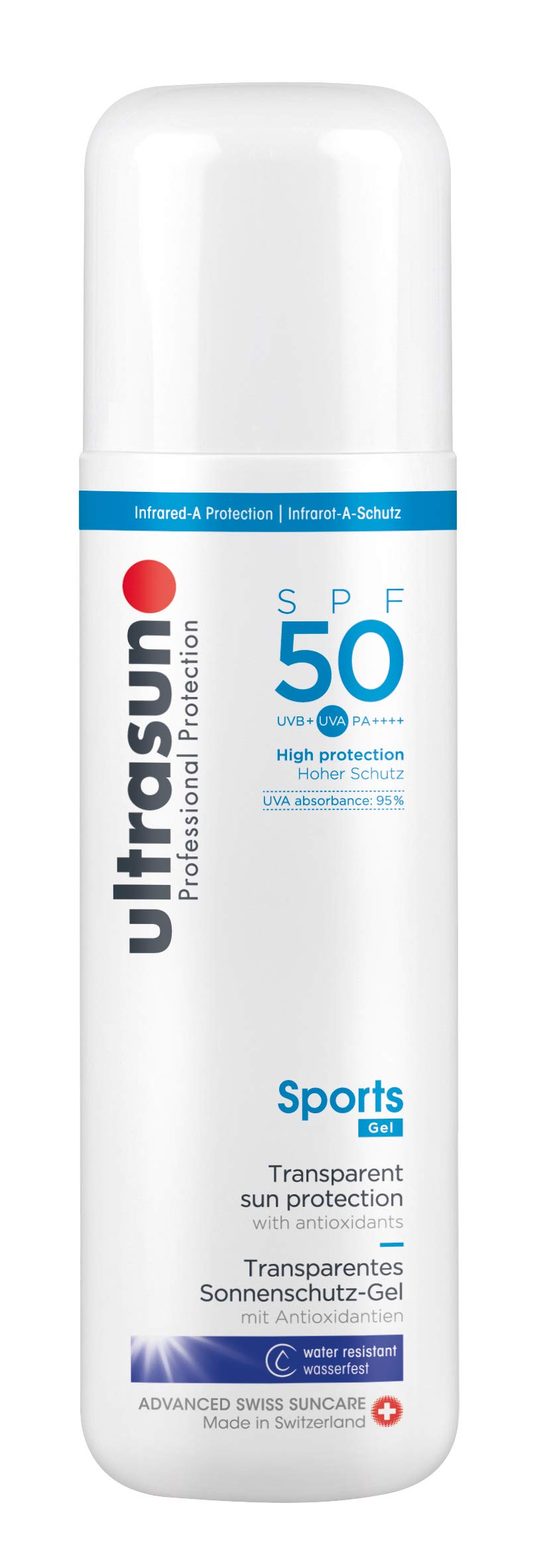 Ultrasun Sports Gel Spf50 Transparentes Sonnenschutz-Gel, 200 ml