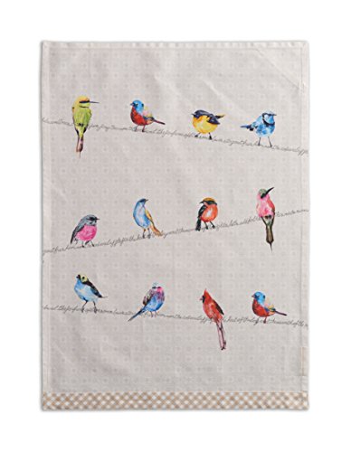 Maison d' Hermine Birdies On Wire 100% Baumwolle 2er-Set Küchentücher 50 cm x 70 cm