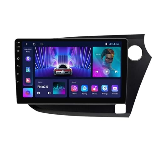 Android 12.0 Autoradio Für Honda Insight 2009-2014 9-Zoll Touchscreen Multimedia Video Mit GPS Navigation WiFi Bluetooth Rückfahrkamera Lenkradsteuerung (Color : B, Size : M400S - 8 Core 4+64G 4G+WI