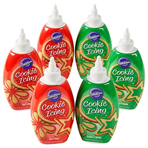 Wilton 2109-8429 Red and Green Holiday Cookie Decorating 6 Icing Multipack, Assorted