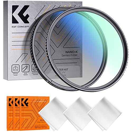 K&F Concept Filterset K-Serie Polfilter CPL Filter + MCUV Filter, Zirkularer Polarisationsfilter & UV-Sperrfilter-82mm