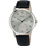 Boccia Herren Analog Quarz Uhr mit Leder Armband 3633-03