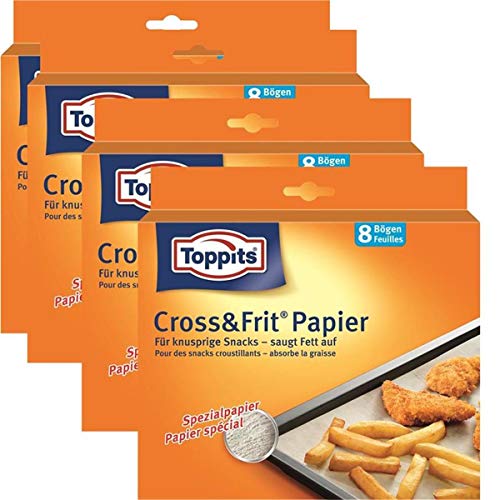 Toppits® Cross & Frit Papier Back-Spezialpapier Snackpapier 8 Bögen (4er Pack)