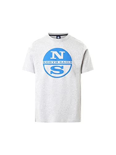 NORTH SAILS S/S T-Shirt W/Graphic Herren, Grey Melange, XL