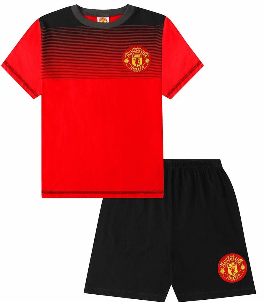 Manchester United Football Club Herren Pyjama-Set, kurz, rot, S