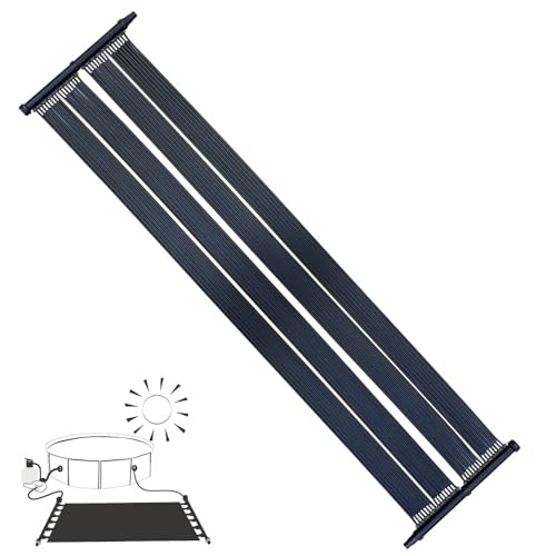 Melko Poolheizung Solarheizung Solarkollektor Solarpanel Wärmeplane für Pool Schwimmbecken, schwarz, 300 x 80 cm