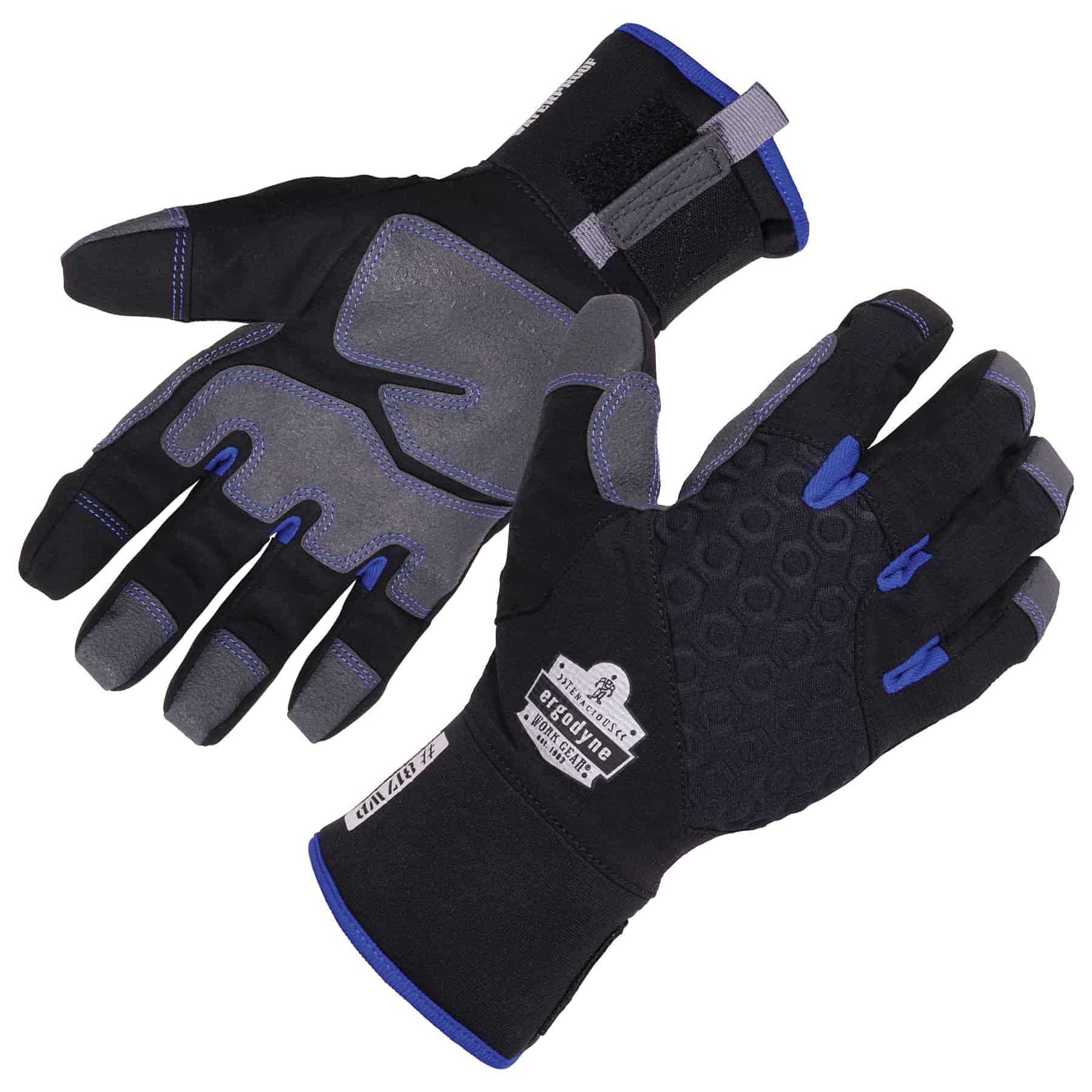 Ergodyne 817 WP Proflex Isolierte Thermische Wasserdichte Utility Handschuh, schwarz, Medium, Set von 2 Stück