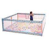 Baby Spiel Zaun Kinder Kleinkind Laufgitter Krabbeldecke Geländer Marine Ball Pool Indoor Sicherheitszaun mit Matte (Farbe : Blau, größe : 150×190×60cm)