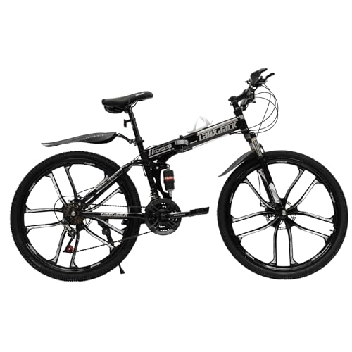 OUKANING Faltbar Mountainbike 26 Zoll MTB 21 Gang Scheibenbremse Fahrrad bis Belastung 130kg für Erwachsene
