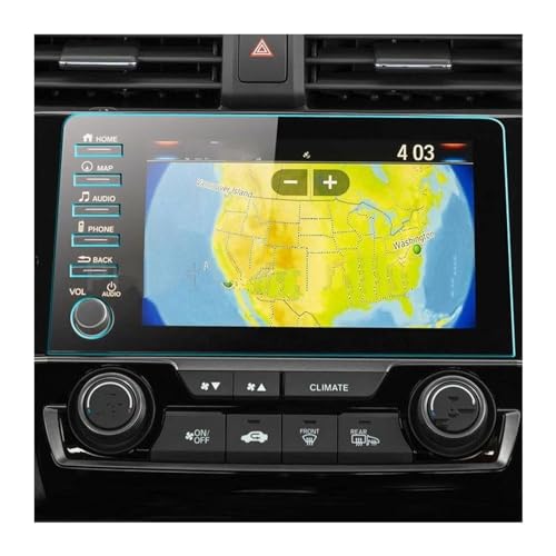 Für Civic Für Sport 2019 2020 Gehärtetem Glas Screen Protector Film Auto Radio GPS Navigation Innen Zubehör Navigation Schutzfolie (Size : 5 holes)