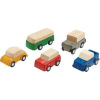 Plan Toys Holz-Spielzeug AUTOS SPIELWELT 5-teilig