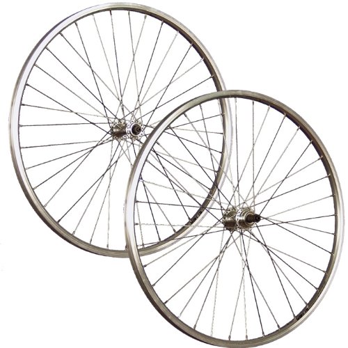 Taylor-Wheels 26 Zoll Laufradsatz Hohlkammerfelge für Schraubkranz - Silber