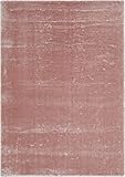 andiamo Teppich Lambskin - Kunstfell - flauschiger Teppich Schlafzimmer - geeignet als Bettvorleger Schlafzimmer oder als Fellteppich Wohnzimmer - Lammfellimitat pflegeleicht 80 x 150 cm rosa