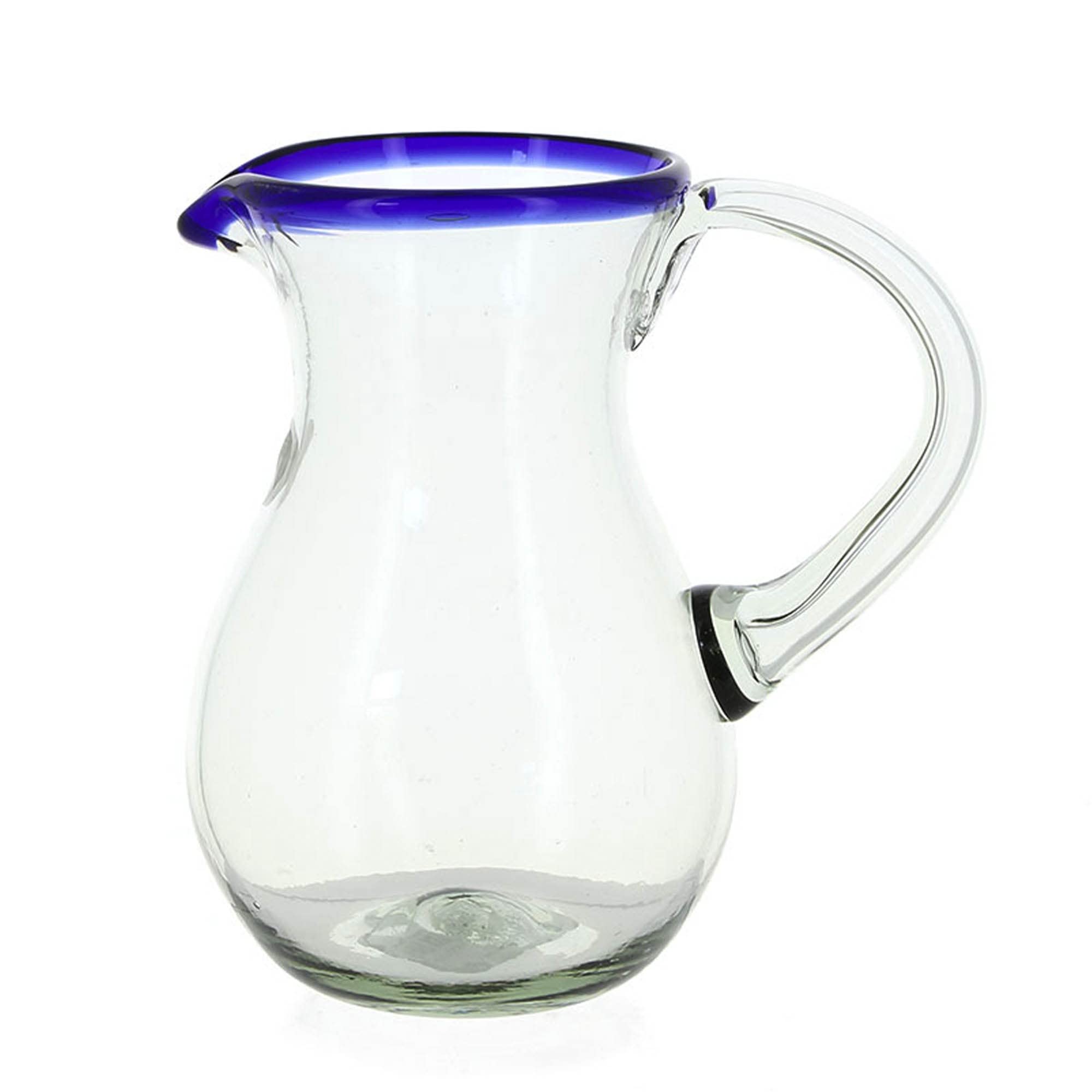 mitienda mit Liebe gemacht Karaffe Bola klein aus mundgeblasenem Glas, Vase aus recyceltem Glas, Glaskrug, Servieren