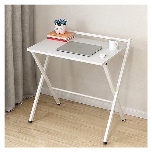 Ftchoice Computer Desk Simple Folding Table Learning Free Installation Home Computer Small Table White Single Layer