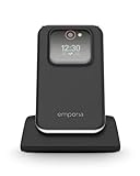 Emporia JOY-LTE - 4G-Handy für ältere Menschen, hohe Lautstärke, 2,8-Zoll-Farbdisplay, 3 Schnellanruftasten, große Tasten, Ladestation, 2-Mpx-Kamera, Schwarz (Italien)