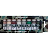 Vallejo 070129 Farbset, Set 6 - Panzer - Hauttöne und Tarnung, 8x17 ml