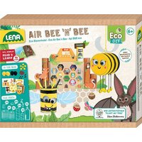 Lena 42832 Eco Bastelset Air Bee'n'Bee, Set mit Biene, Stifthalter und Insektenhotel aus Papierbögen Haushaltsgegenständen, Klebeset für Jungen Mädchen, Papierbasteln Kinder, Mittel