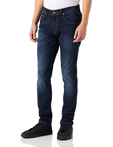 Lee Herren Tapered' Tapered Fit Jeans Luke', Blau (True Authentic GCBY), 33W / 32L (Herstellergröße: 33W / 32L)