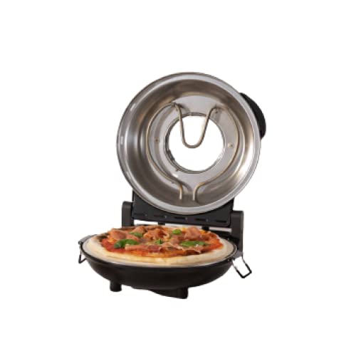 CREATE/PIZZAMAKER/Elektrische steen pizzaoven Schwarz/Twee kookniveaus,Snel en krachtig,Praktisch en gemakkelijk te gebruiken
