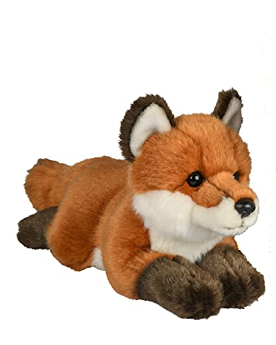 Uni-Toys - Rotfuchs, liegend- 24 cm (Länge) - Plüsch-Fuchs, Waldtier - Plüschtier, Kuscheltier