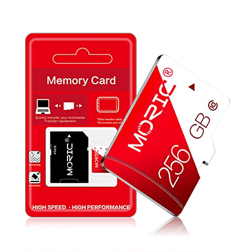 Micro-SD-Karte (256 GB, Klasse 10, High-Speed, Micro-SDHC, SDXC-Karte, Speicherkarte mit SD-Adapter)