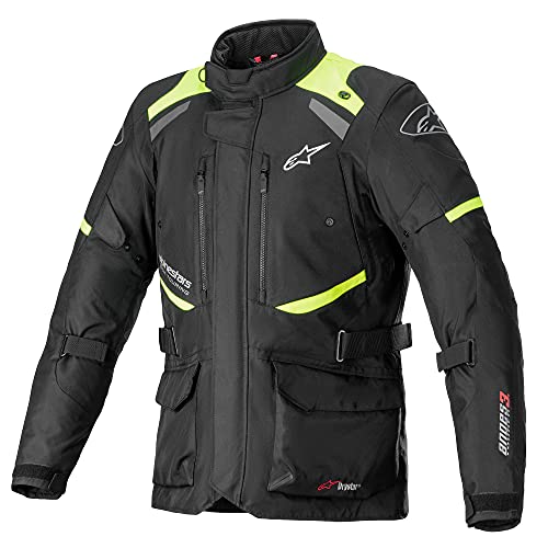 Alpinestars Andes V3 DryStar Jacket Motorradjacke Touringjacke für Herren, BLACK/YELLOW, XL