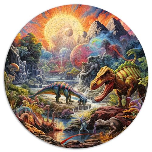 Dinosaurier-Welt, schwieriges, schweres Puzzle, 1000-teiliges Puzzle für Erwachsene Kinder, für Erwachsene, Kinder, Jungen, Mädchen, Geschenk, herausfordernd, 26,57 x 26,57 Zoll