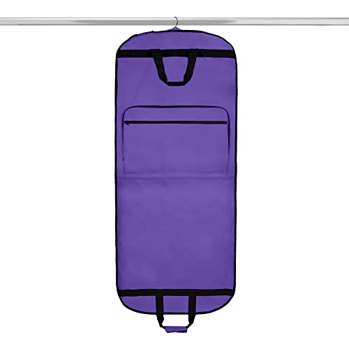 DALIX 152,4 cm professionelle Kleidersack-Abdeckung, für Kleider, Kleider, faltbare Schuhtasche, Violett
