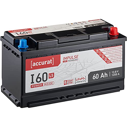 Accurat Impulse 60Ah 12V LiFePO4 Starterbatterie L5 Lithium Auto-Batterie für Start-Stop I60L5 LFP