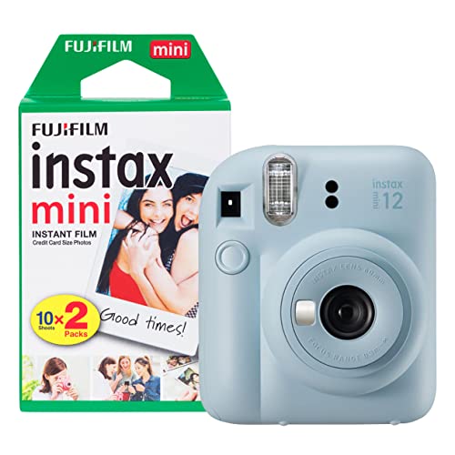 Fujifilm Instax Mini 12 Sofortbildkamera, mit 20 Filmen, Pastellblau