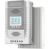 OOYCYOO MPPT 100A Solarladeregler 24V 12V Auto Max 100V DC Eingangssolarregler mit LCD Display und Temperatursensor, Funktioniert für Sealed, Gel, Flooded und Lithium.