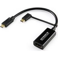 SpeaKa Professional SP-9015340 Videokabel-Adapter 0,15 m USB Typ-C HDMI Schwarz (SP-9015340)